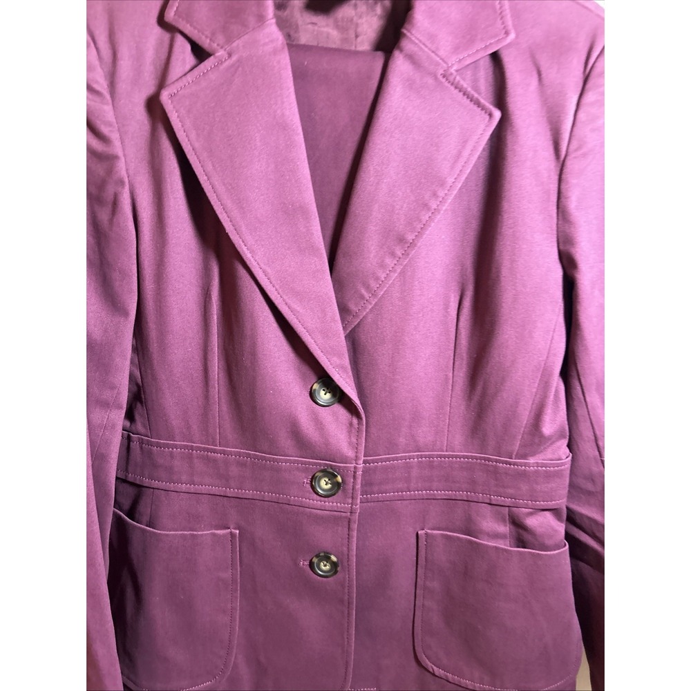 Banana Republic Size 10 Pants Suit Purple 2 Piece Button Jacket‎ Lined - Picture 2 of 12